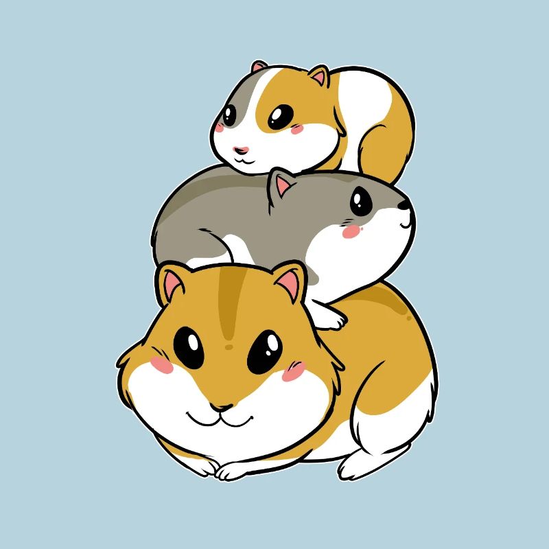 Pyramide de cochons d’Inde hamster mignonne