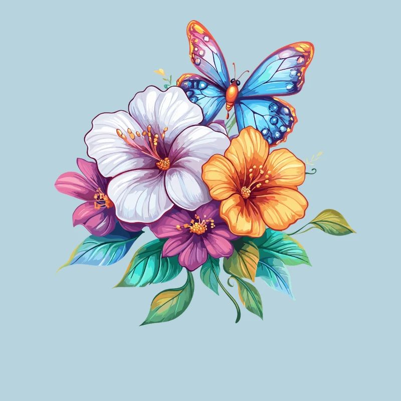 Bouquet avec papillon