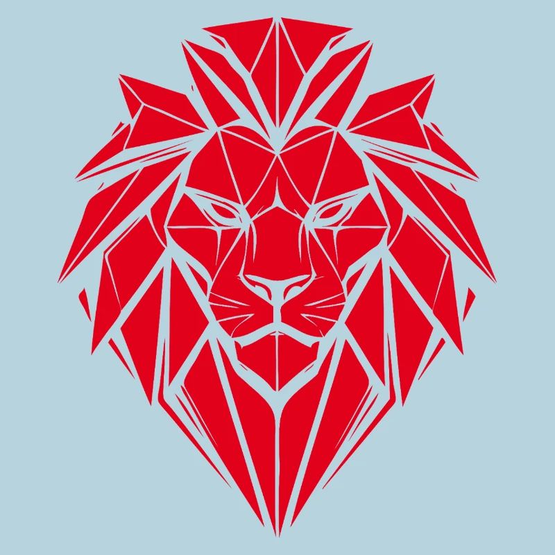 Geometric Red Lion