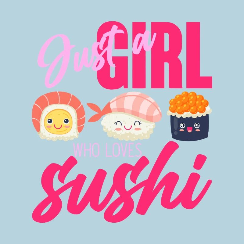 Nur ein Mädchen, das Sushi liebt