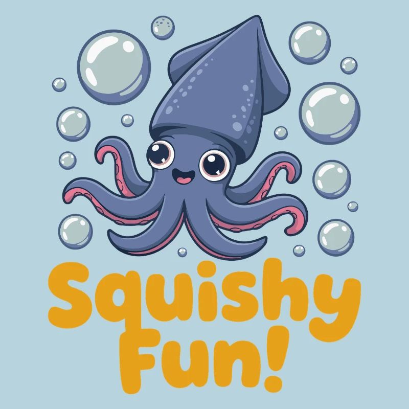 Illustration de calmar Squishy Fun