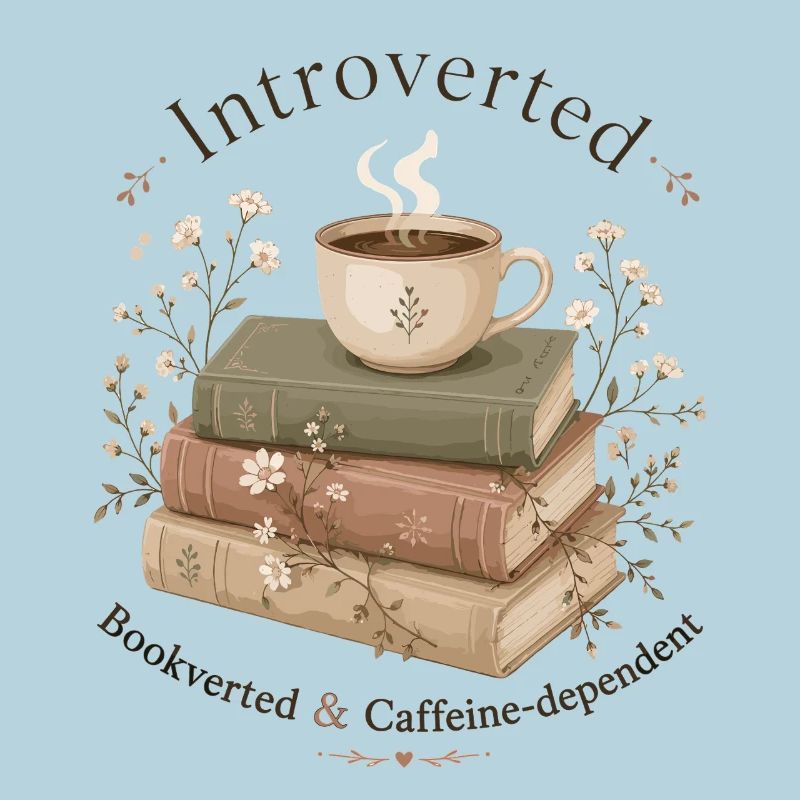 Introvert Books Coffee Bookworm