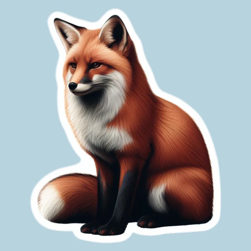 Rotfuchs Illustration Druck