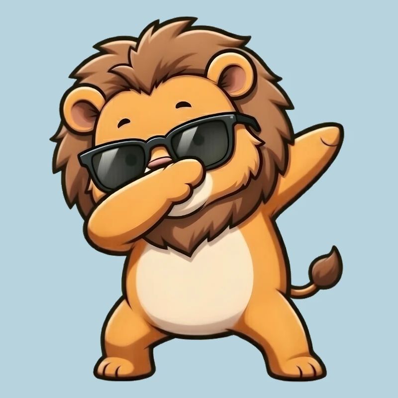 Dabbing Lion