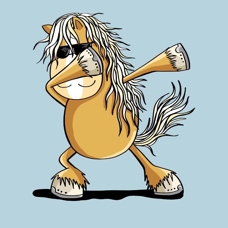 Cooles Dab Dance Pferd Dabbing Pony Comic