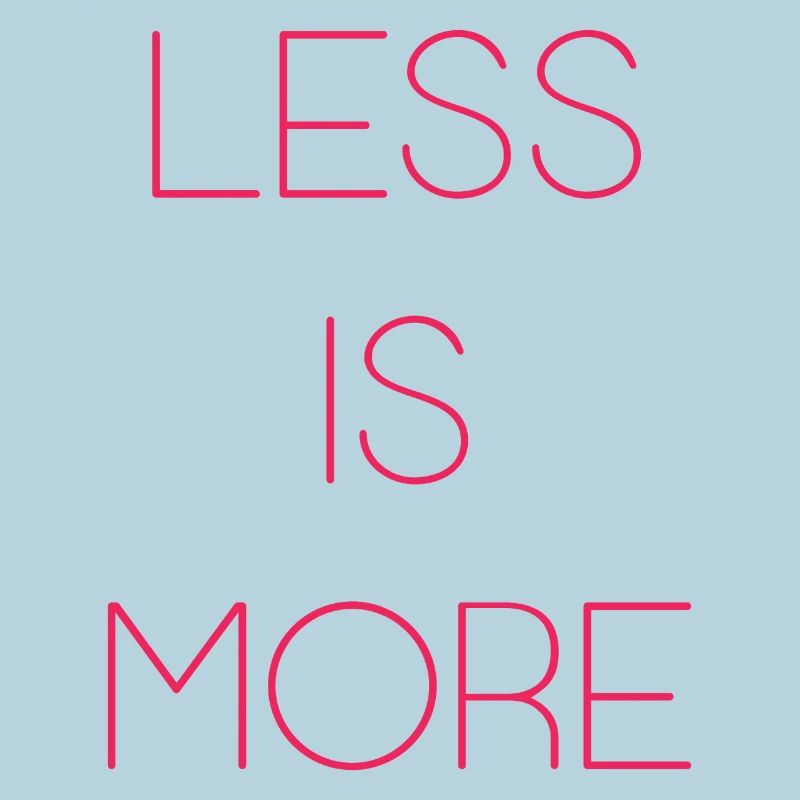 Moins, c’est plus
