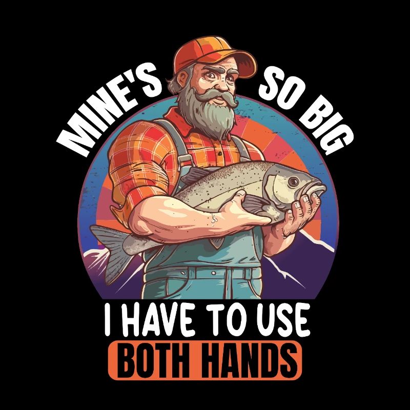 Angler saying with fish
