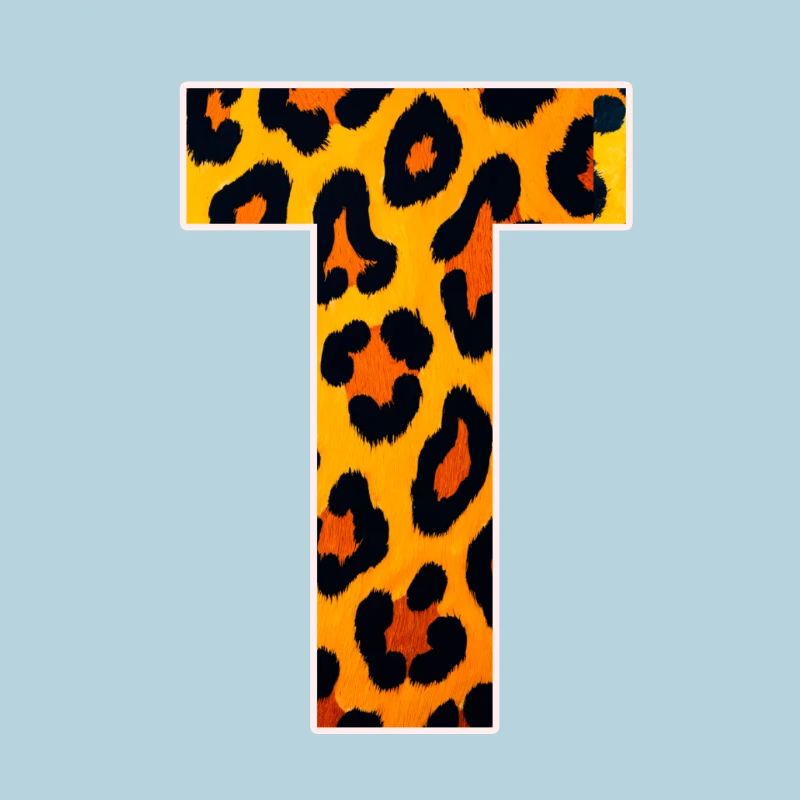 Leopard_Buchstabenmuster_ _T
