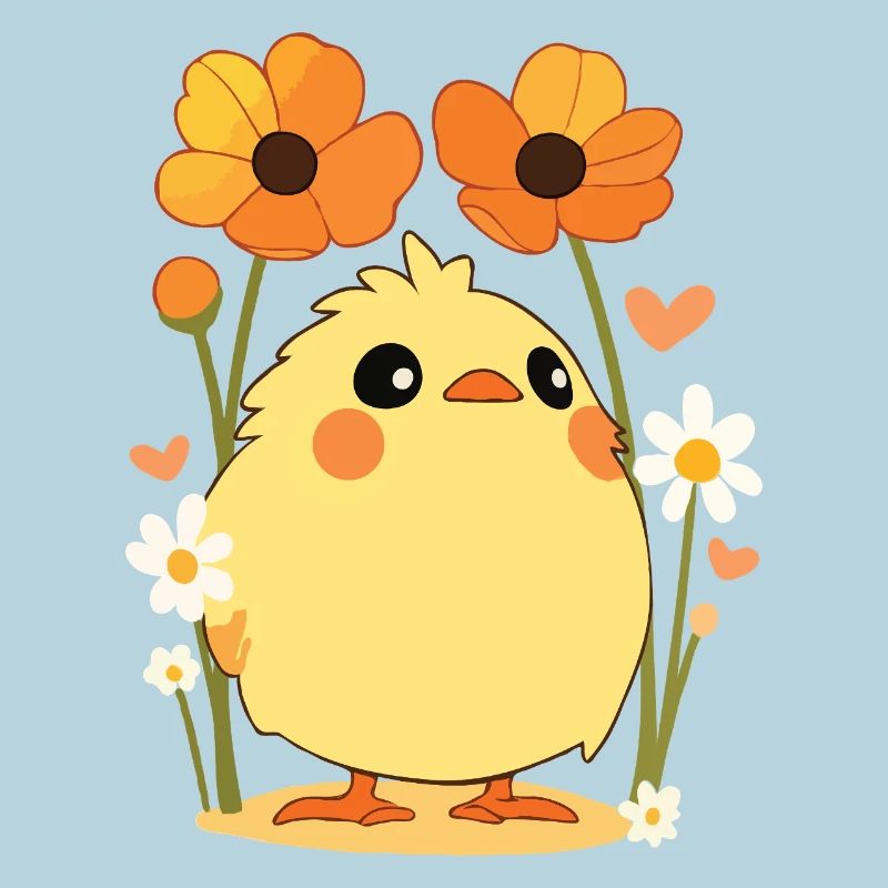 Happy Easter Easter Chick Vintage