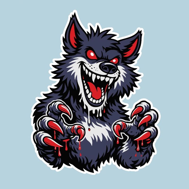 Werwolf mit roten Krallen