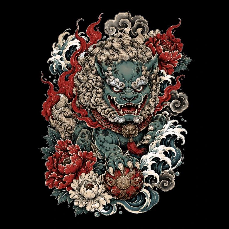 Gardien de la Fleur de Foo Dog