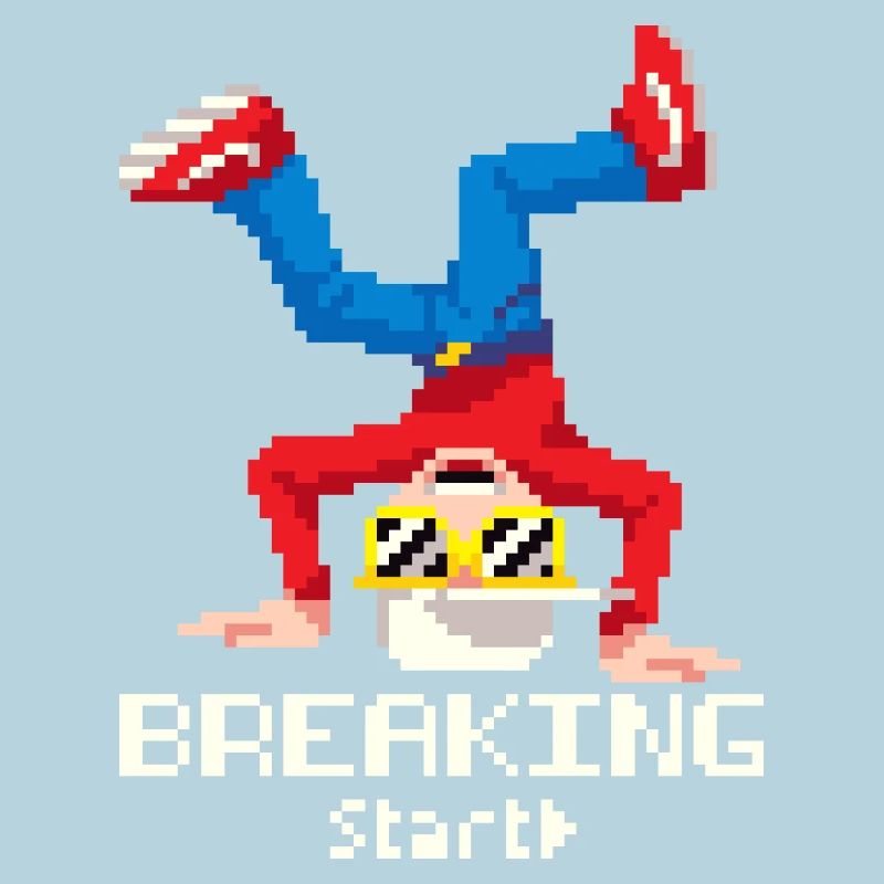 Pixel Breakdance B-Boy | Hip Hop rétro 8-bit