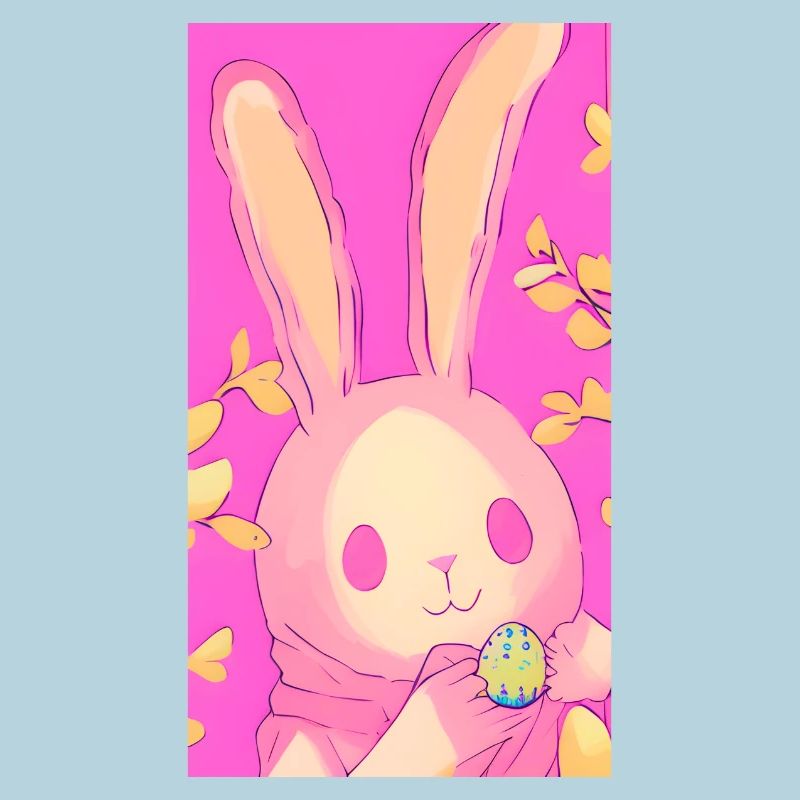 Pastel Easter Bunny Pink Easter Egg