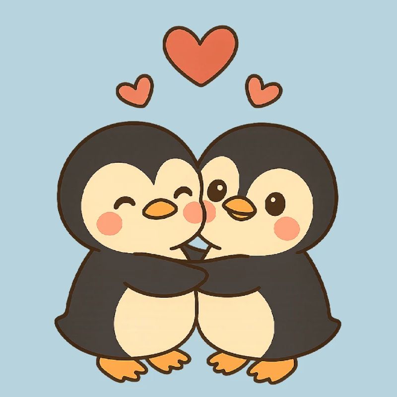 Amour du couple pingouin