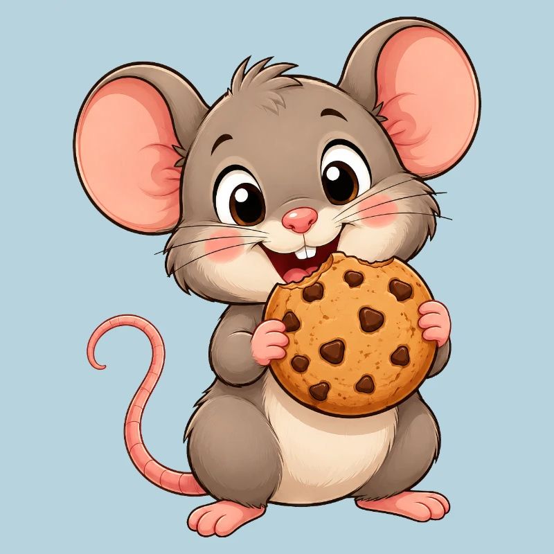 Drôles de petits biscuits mignons en forme de souris en forme de bonbons à grignoter