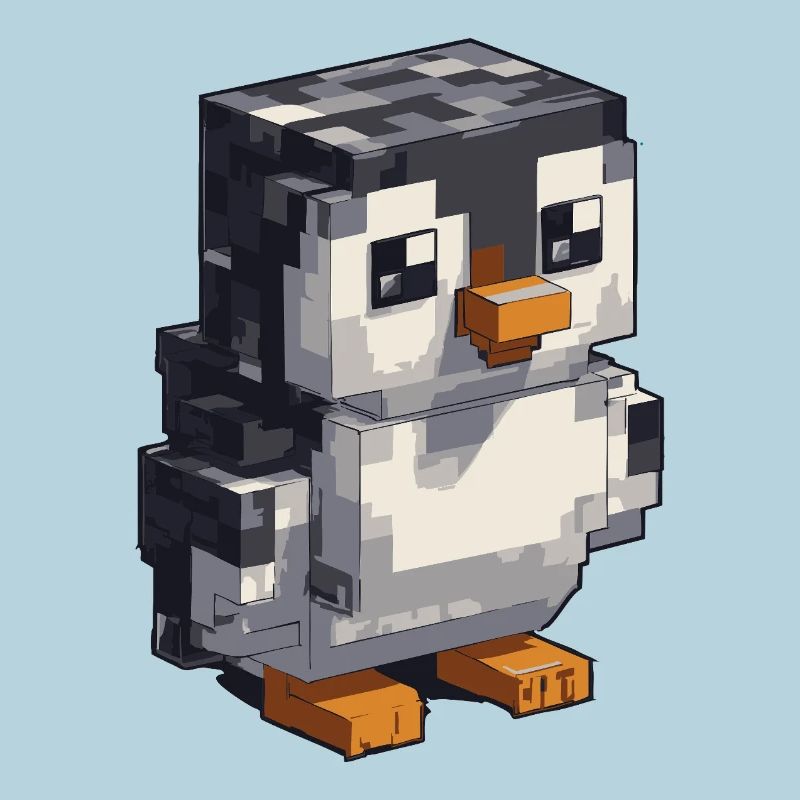 Mignon pingouin pixel