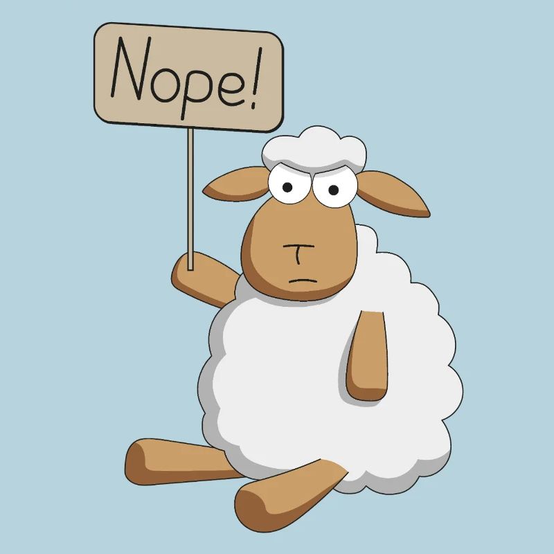 Nope! - protesting sheep