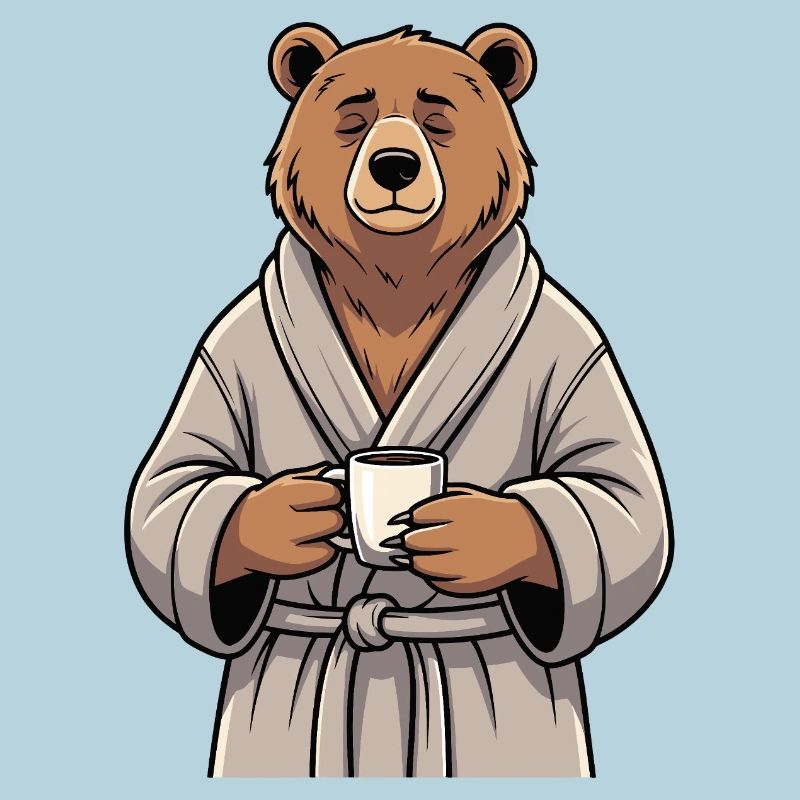 Bär mit Kaffee