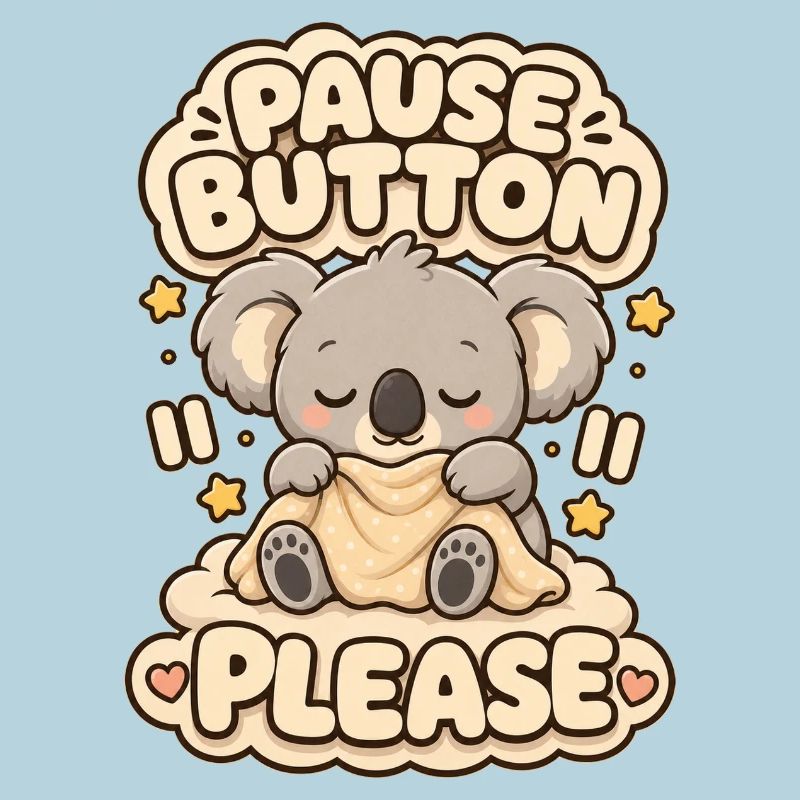 Pause Button Please Koala