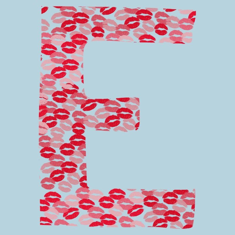 Lettre E - tshirt bisous
