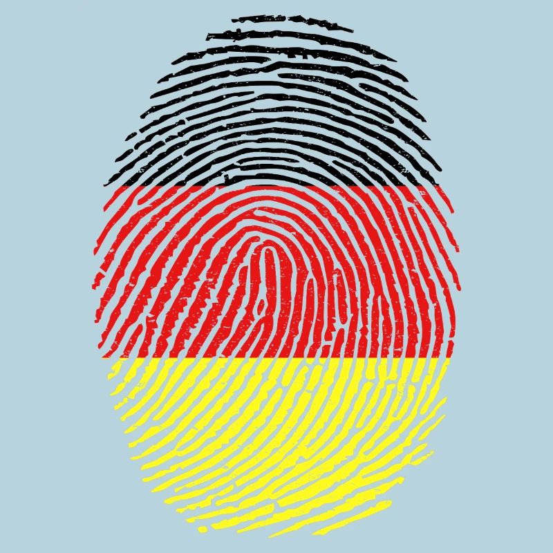 Allemand Allemand ADN Drapeau Empreinte digitale