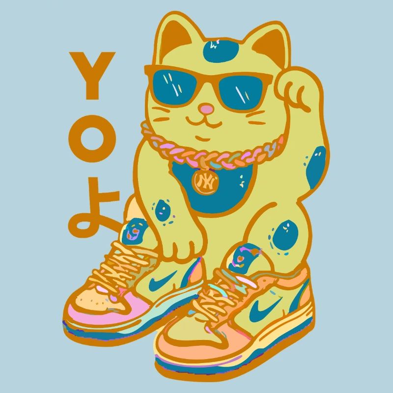 Chat Kawaii Sneakerhead Bling