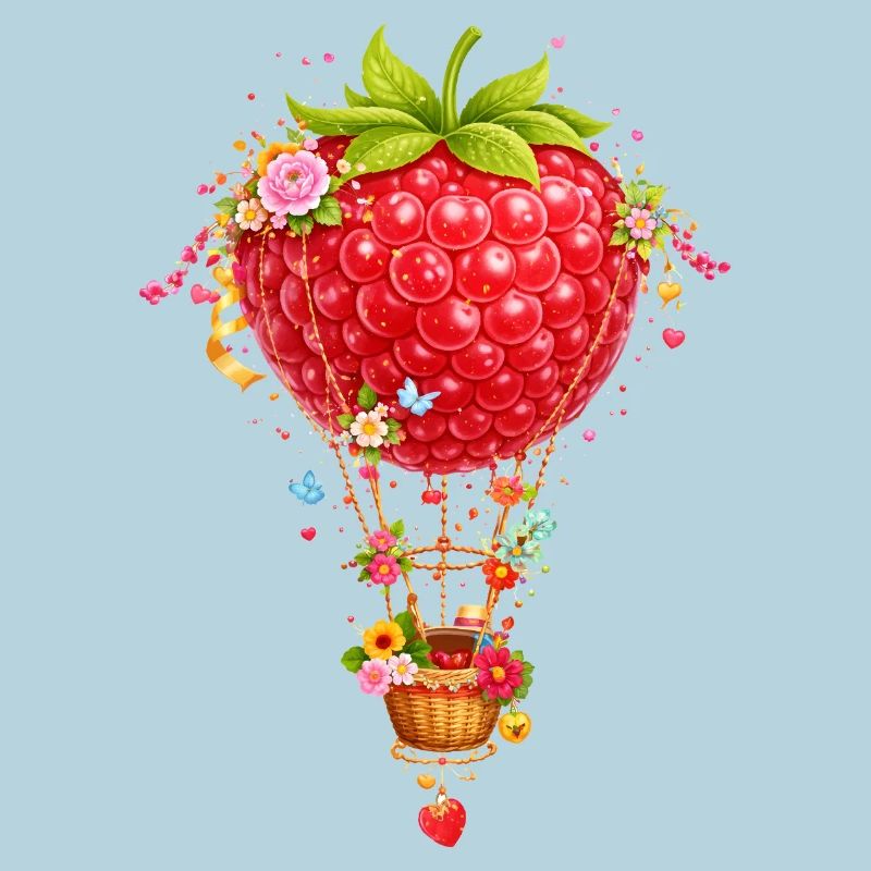 Fantasy Raspberry Hot Air Balloon
