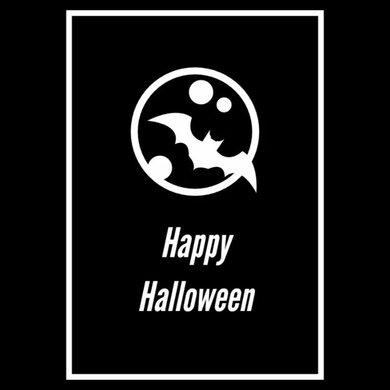 Halloween Bat Circle Graphic