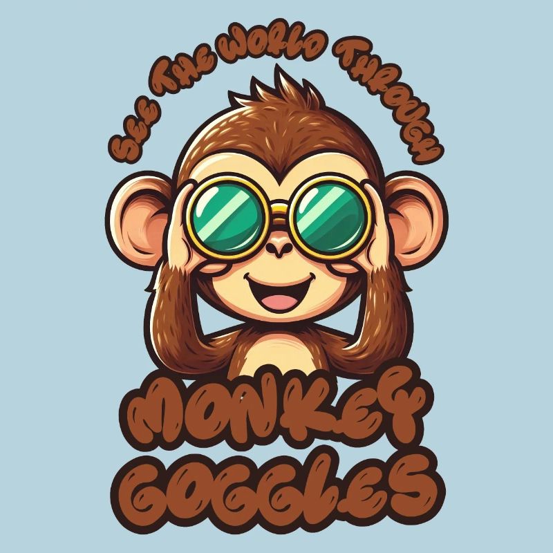 Cute Monkey: See the world through monkey goggles!
