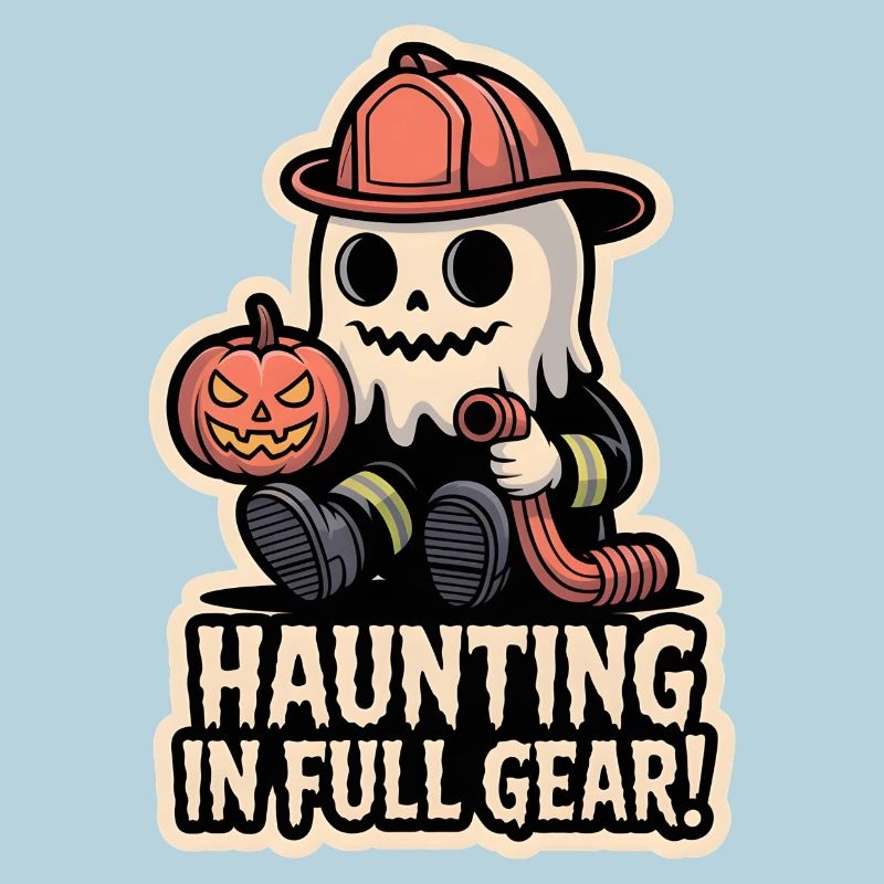 Firefighter Boo – Spooky Cute Halloween Ghost