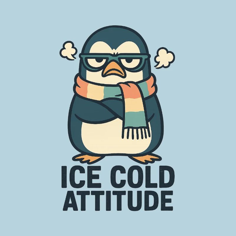 Eiskalte Haltung Pinguin