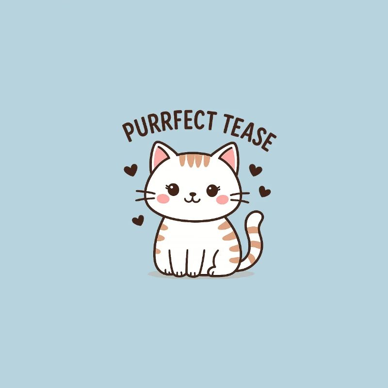Cute Cat Tease Slogan