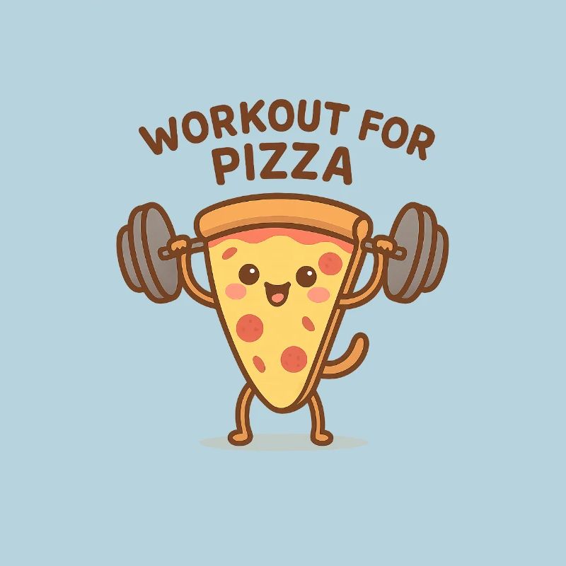 Pizza Workout Motivational Shoe