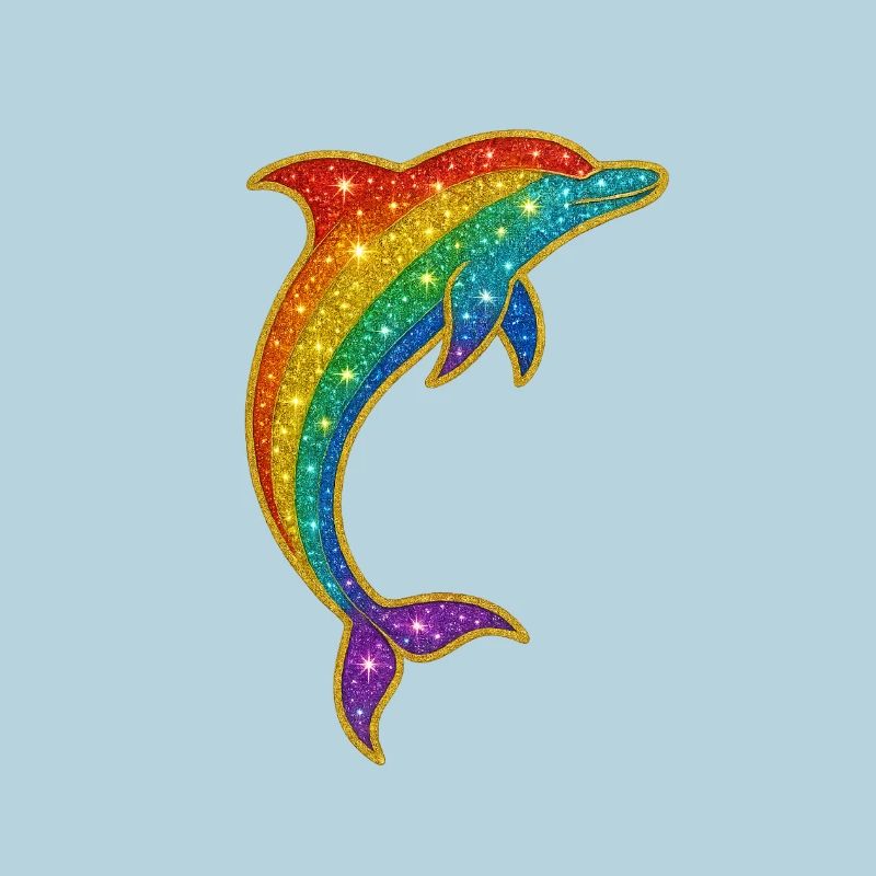 Glittering Rainbow Dolphin