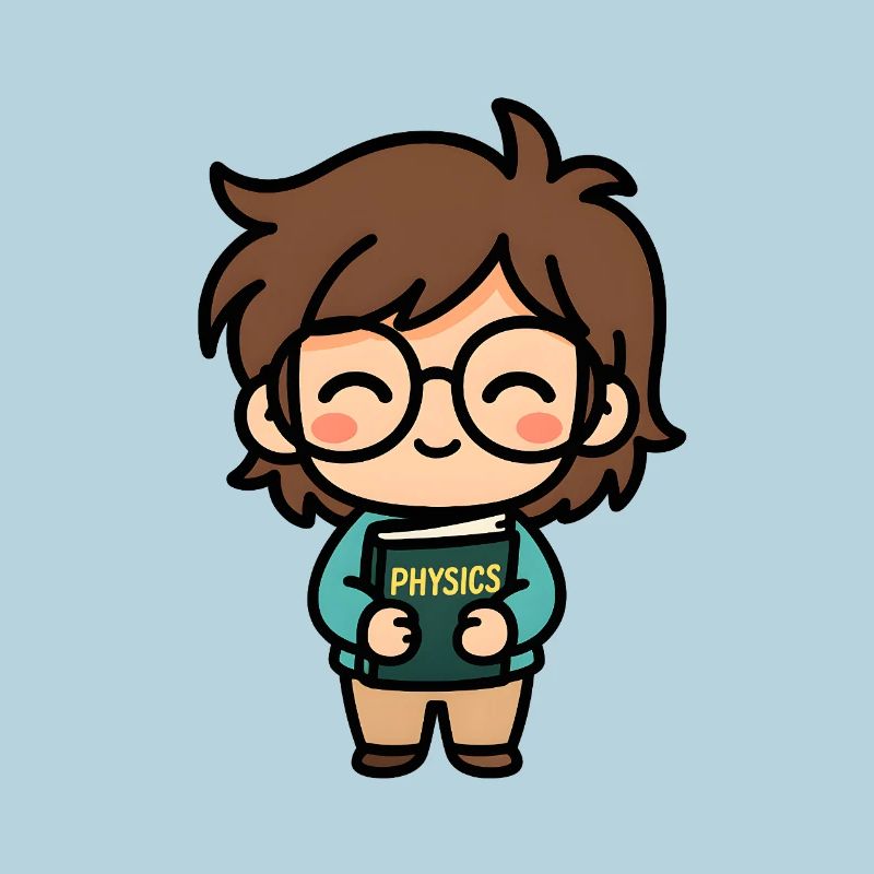 Little physics hero with book