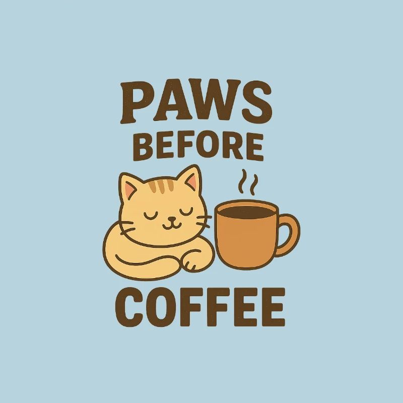 paws before coffee