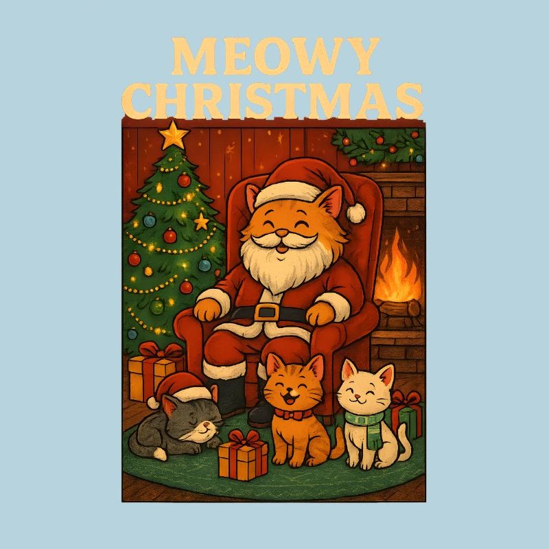Les chats de Noël et les chatons de Noël