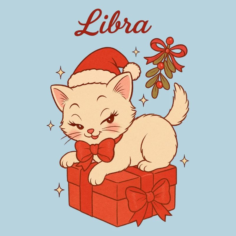 Libra Weihnachtskätzchen Geschenk