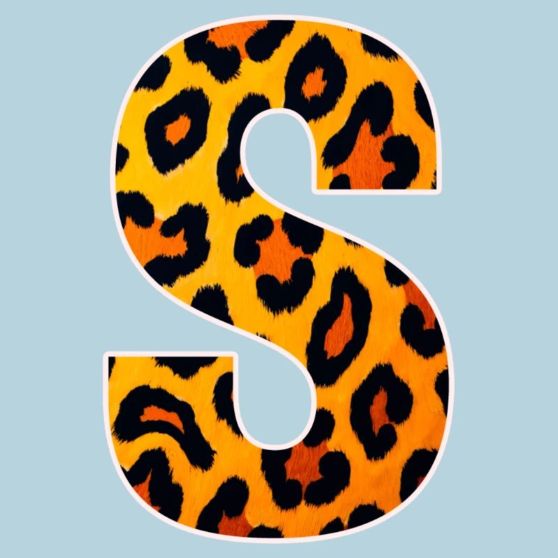Leopardendruck S-Buchstabe