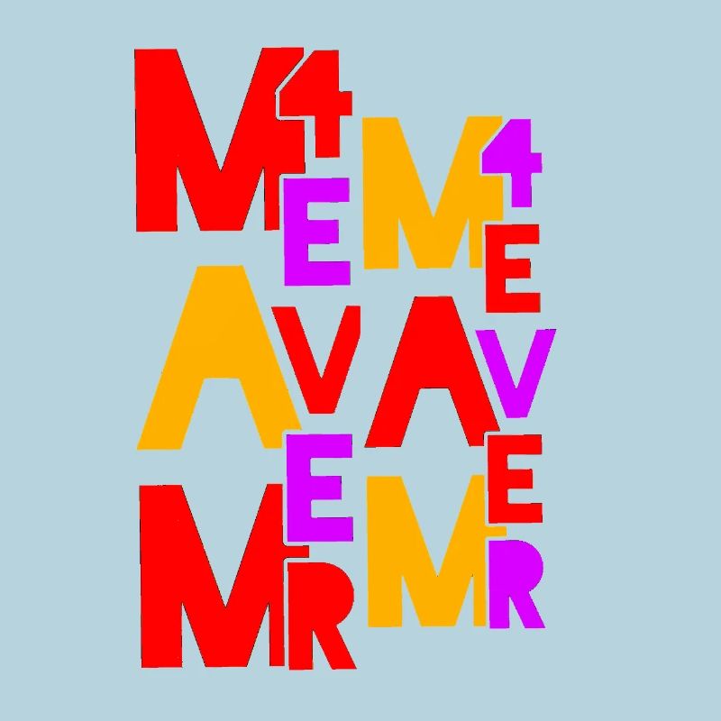 Collage typographique coloré de MEMES