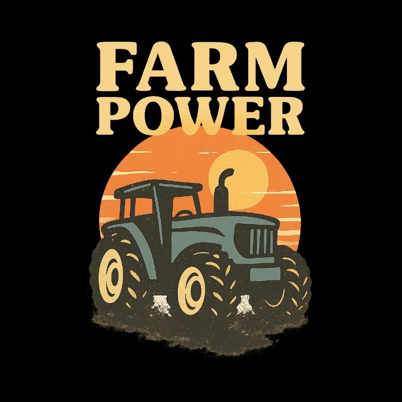 Tracteur et Coucher de soleil