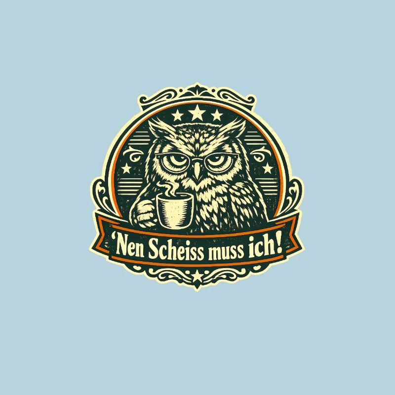 Nen scheiß muss ich Eule Büro Spruch