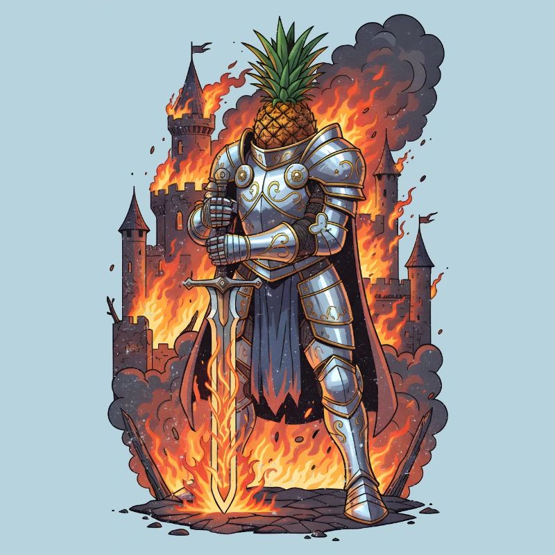 Pineapple Knight in the Fire Castle