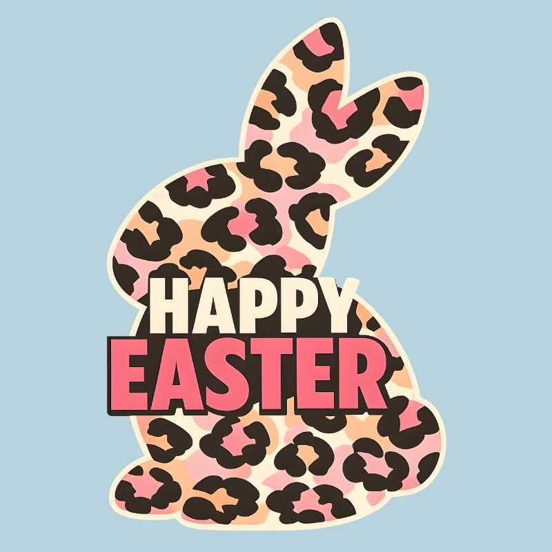 Happy Easter Easter Bunny Leopard
