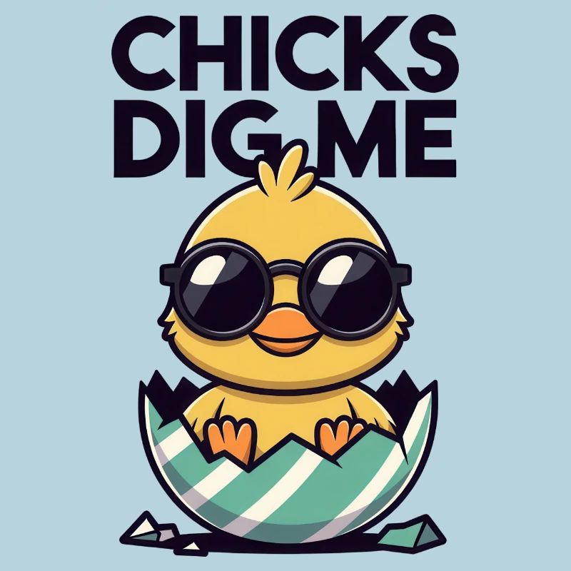 Chicks Dig Me Funny Duck Egg Design