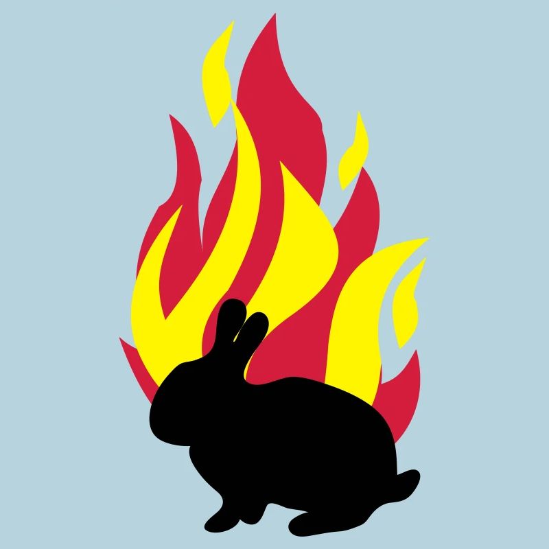 Hase mit Feuer