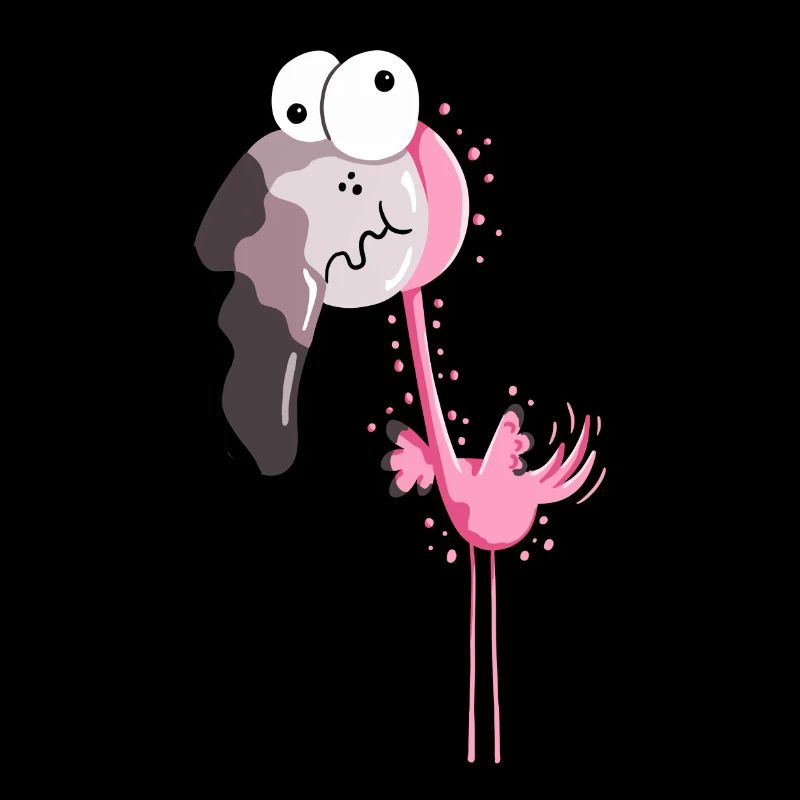 Flamant rose drôle - Comique - cadeau