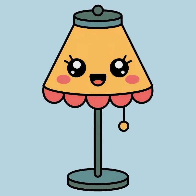 Lamp Table Lamp Cute Comic