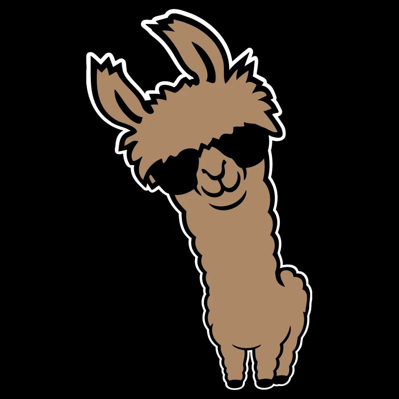 Cool Llama Alpaca Sunglasses Smiling Funny