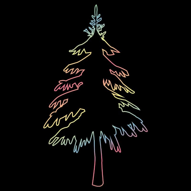 Christbaum, Tannenbaum oder Weihnachtsbaum Umriss